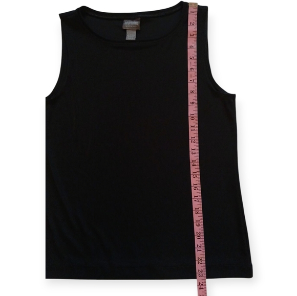 ADDITIONS BY CHICO'S WOMEN'S SLEEVELESS BLACK  TANK TOP. SIZE 2 - Picture 8 of 10